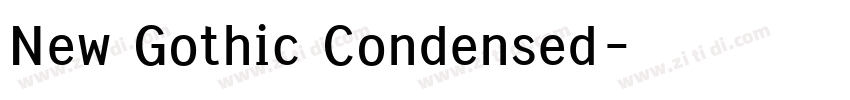 New Gothic Condensed字体转换
